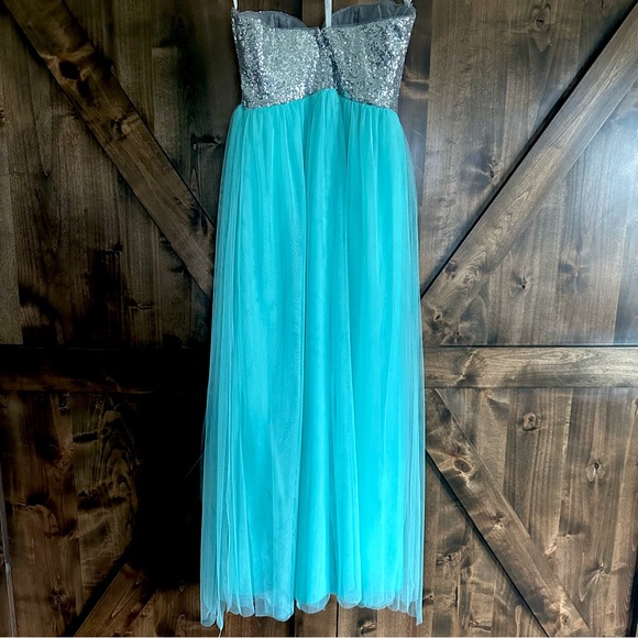 Christina Wu Celebrations Aqua Bridesmaid Dress - Picture 2 of 6